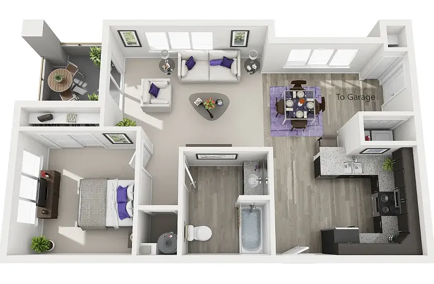 Floor plan 1x1 Residences