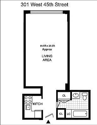 3rd image of 301 W 45th St #36