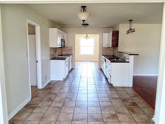 view of kitchen into dining room