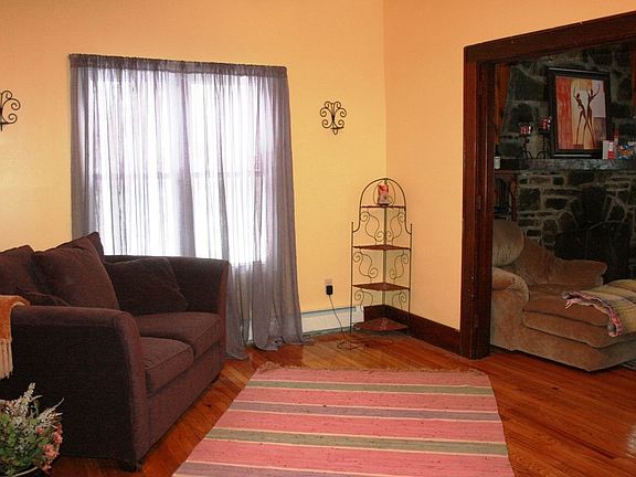 Dining room overlooks fireplace in Living room