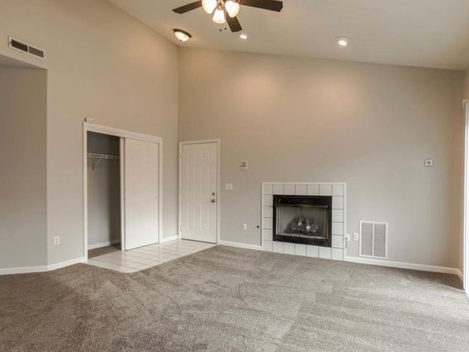 Gas fireplace in the living room.