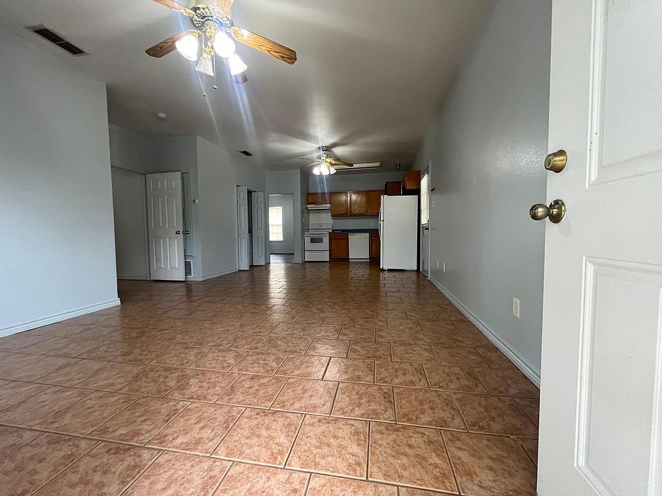 Living area and kitchen