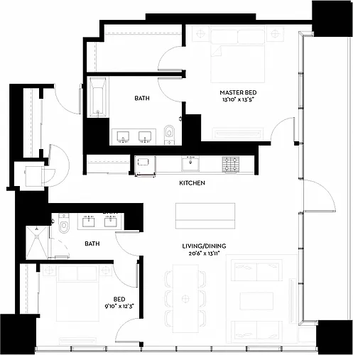 Floor plan 2-F