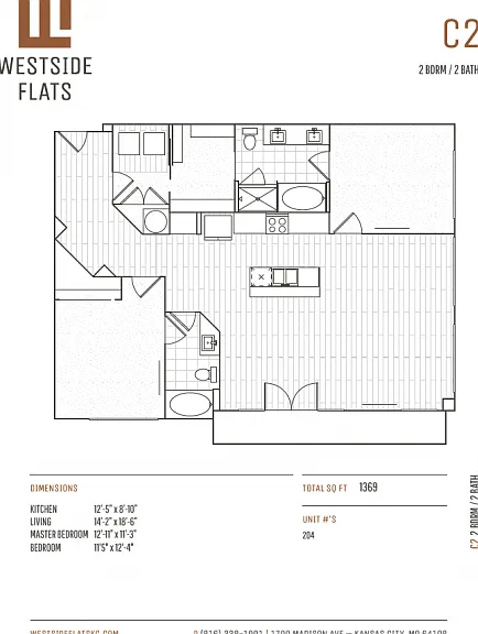 C2 - 2 Bed 2 Bath C2 - 2 Bed 2 Bath