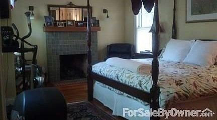 Master bedroom with fireplace