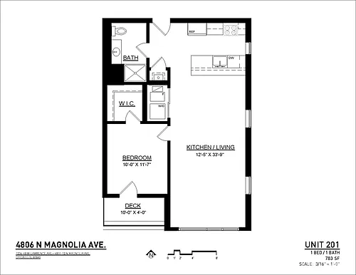 Floor plan 1 Bed x 1 Bath