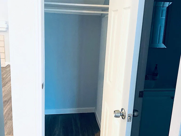 Coat closet at entrance.