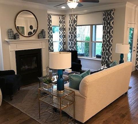 Living room-model home-options and selections may vary