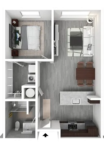Floor plan 1 Bedroom A