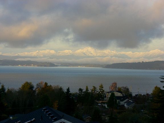 150 degree View Olympic Mountains Puget Sound Bainbridge Island