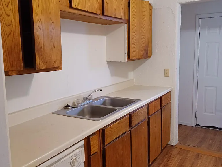 Kitchen and Laundry room in back