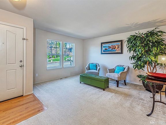 Living room with a view of the park