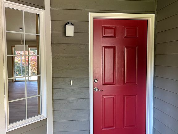 Front door covered front porch