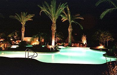 Rancho Manana Pool at night - breathtaking...