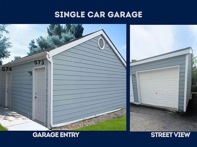 1 car garage right out your front door.