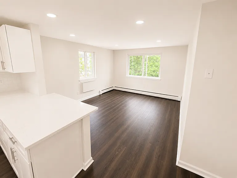 Modern open-plan living and kitchen space