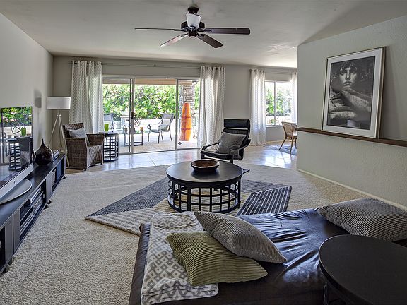 Living room view of pool