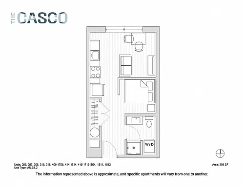 Floor plan The Casco - Back Cove (Workforce Housing)