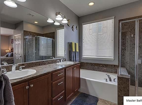 Master bath with double sink
