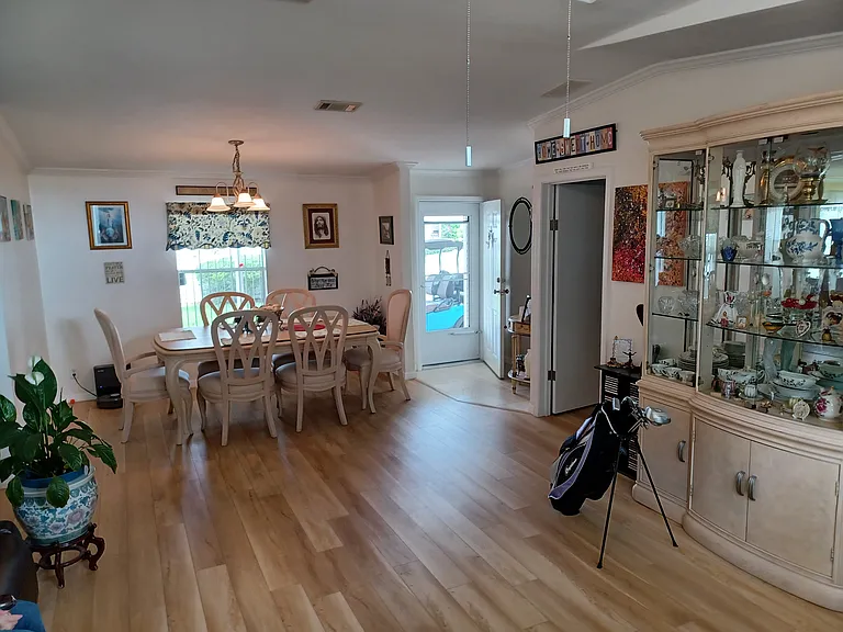 Entry, Dining Room and Living Room