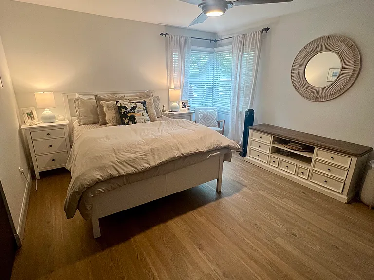 Primary bedroom (14' x 12'). Large enough for California King Bed