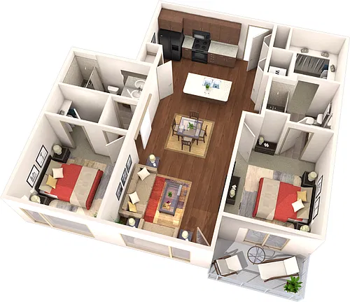 Floor plan Maroon