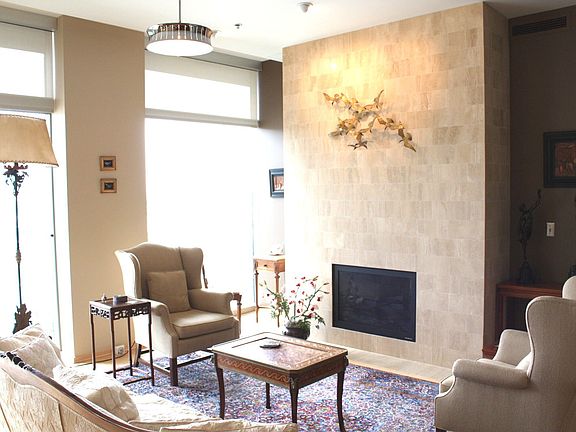 Living Room Marble Fireplace