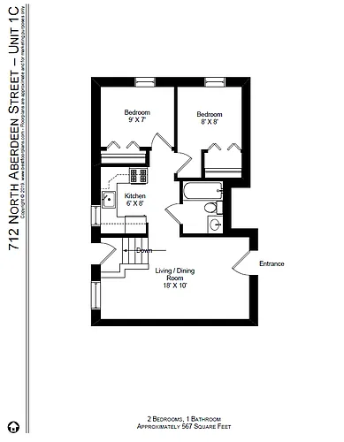 Floor plan Two Bedroom