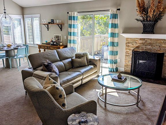 Large great room ties kitchen, dining and living in one space