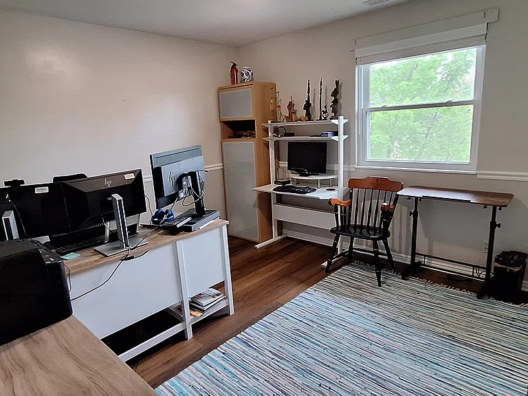 Upstairs bed (currently used as office)