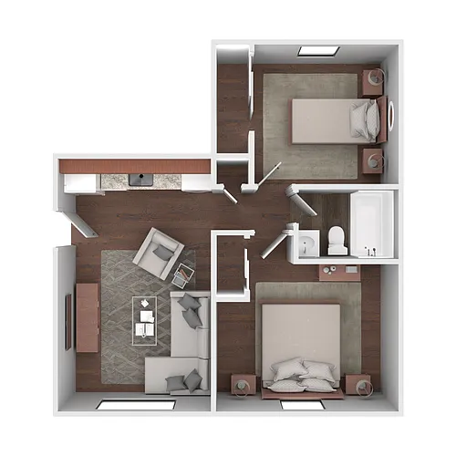 Floor plan Two Bedroom
