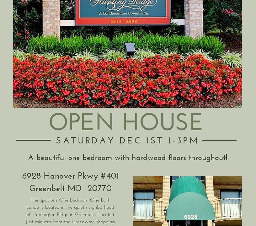 Open House Saturday, December 1st from 1-3pm