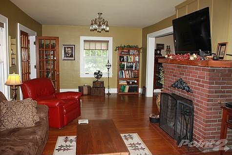 Living room with fireplace