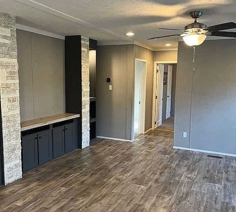 View from living room towards guest bedrooms and guest bath.