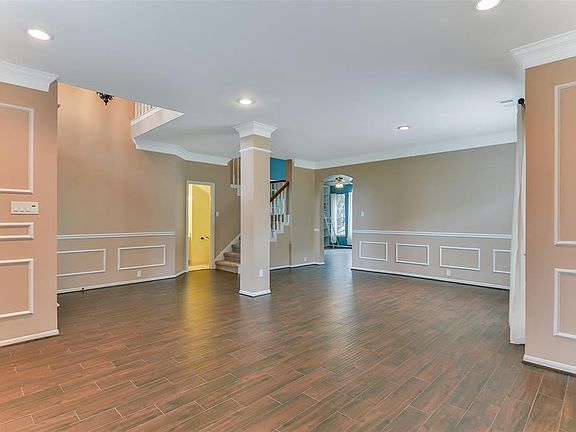 View from front corner of living room