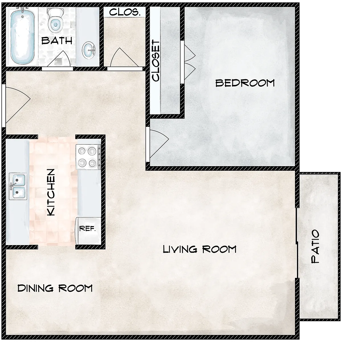 Floor plan 1 Bedroom