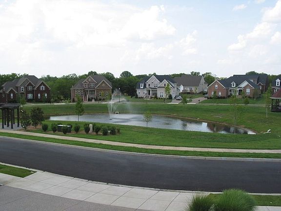 Neighborhood Lake and Fountain