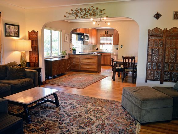 Living room and dining room
