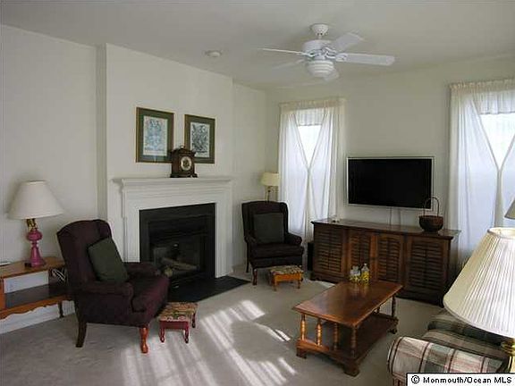 Family Room has the double sided gas fireplace