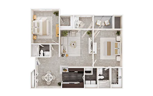 Floor plan Redwood with Patio & Sunroom