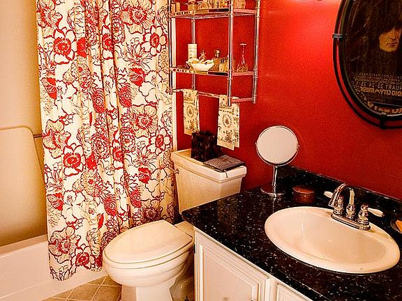 Bathroom. Now painted white