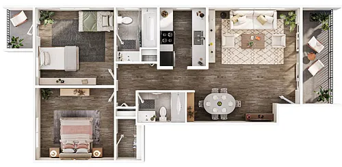 Floor plan 2X2 A