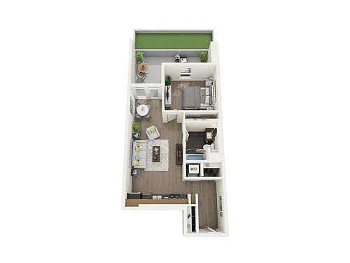 Floor plan 1 Bedroom 1 Bath