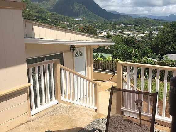 Stairs down to entrance