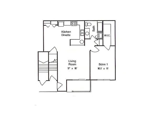 Floor plan One bedroom