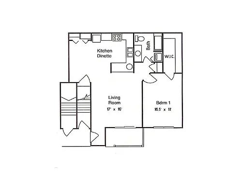 Floor plan One bedroom