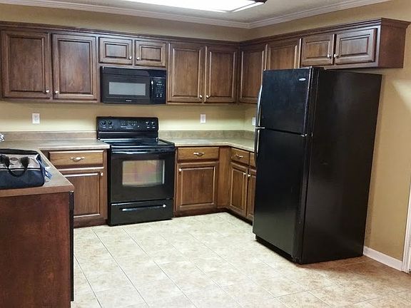 Kitchen with door to garage