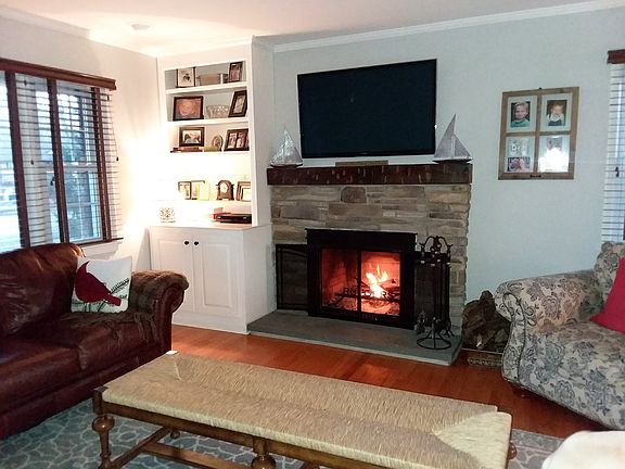 Wood burning fireplace