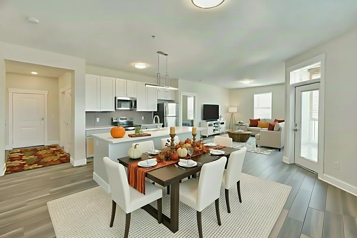 2 BR/2 BA Dining and kitchen - Christine Place Apartments
