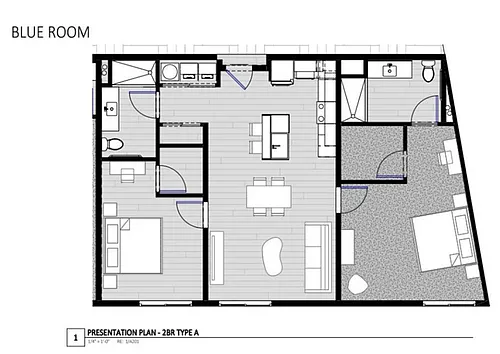 Floor plan Blue Room
